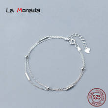 17cm-19cm Stick Minimalist 925 Silver Bracelet For Women Girls Female Silver 925 Jewelry Woman Chain Bracelet On Hand Ladies 2024 - buy cheap