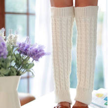 Autumn Winter Women Leg Warmers Warm Pile Heap Knitted Socks Complex Department Of Hemp Flowers Kneepad Leg Warmers Tube Socks 2024 - купить недорого