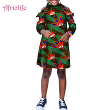 Kids Dresses Spring Autumn Girl Clothes Africa Print Bady Girl Skirt Dashiki Wax Cotton Long Sleeve Children Clothing WYT294 2024 - buy cheap