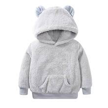 Boys Hoodie Polyester 3-8Year Solid Winter Children Clothes Sweatshirt Hooded Full Sleeve Kids Sweater Boys Clothing 2024 - buy cheap