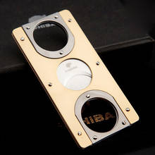 1X COHIBA Double Blades Stainless Steel Gold Plated Cigar Cutter Pocket Gadgets Zigarre Cutter Knife Cuban Cigars Scissors 163HG 2024 - buy cheap