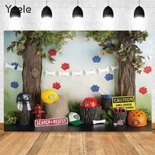 Yeele Police Hat Background For Photography Boy Baby Birthday Party Big Tree Photo Room Art Backdrop Photozone Photophone Props 2024 - buy cheap