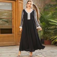 Ramadan Eid Mubarak Dresses Abayas For Women Black Abaya Dubai Turkey Islam Muslim Hijab Dress Vestidos Robe Musulmane Longue 2024 - buy cheap