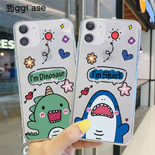 Cute Dinosaur Shark Phone Case For iPhone 12 11 Pro Max X XS XR 7 8 plus 12Pro 12Mini Soft Silicone Transparent Cover 2024 - buy cheap
