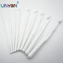 3 mm-12mm 9 PS/lot white tint top grade crochet Hooks Knitting Needles diy Sewing Tools Weave Craft Plastic  Crocheting zl50 2024 - buy cheap