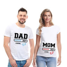 Новинка 2021 года; Милая футболка для папы + мамы + ребенка; Футболка для беременных объявление беременности Футболка для беременных 2024 - купить недорого