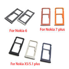 SIM Card Slot SD Card Tray Holder Adapter For Nokia 6 8 7 Plus / 5.1 Plus X5 2024 - buy cheap