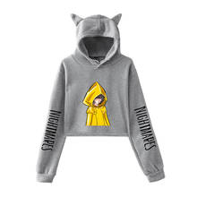 2021 Little Nightmares Cat Cropped Hoodies Sweatshirts Women And Girls Pullovers Long Sleeves Hip Hop Streetwear Clothes 300 2024 - buy cheap