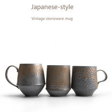 Xícara de café estilo japonês artesanal retrô, xícara de cerâmica, chá à noite, conjunto retrô 2024 - compre barato