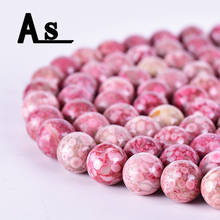 Asingeloo Red Chrysanthemum Stone Coral Fossils Stone Beads Natural Stone Beads DIY Loose Beads for Jewelry Making Strand 15" 2024 - buy cheap