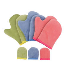 Guantes de limpieza corporal reutilizables, autobronceador, aplicador, crema, loción, Mousse, 3 unids/set por juego 2024 - compra barato