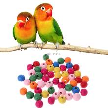50Pcs/Bag Wooden Bird Parrot Bite Toy Multipurpose Colorful DIY Beads Decoration Accessories 2024 - buy cheap