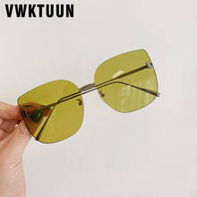 Vwktuun sem aro óculos de sol feminino quadrado vintage oversized óculos de sol homem colorido lente tons condução motorista 2024 - compre barato