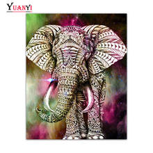 5D Full Round Diamond Embroidery Cross Stitch Elephant Full Square Diamond Painting DIY 3D Animal Diamond Mosaic Gift Art Decor 2024 - buy cheap