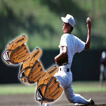 Esportes ao ar livre duas cores luva de beisebol softball prática equipamento tamanho 9.5/10.5/11.5/12.5 mão esquerda para o homem adulto mulher trem 2024 - compre barato