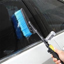 Cepillo telescópico de lavado de coche, herramienta de limpieza de neumáticos de pelo suave, mango largo, espray de agua, cepillo de limpieza de vidrio de ventana de cuerpo 2024 - compra barato