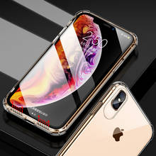 Прозрачный силиконовый чехол для телефона iPhone 11 Pro Max X XR XS 8 7 6 6S Plus 5 5S чехол 6D звуковая Противоударная защита задняя крышка 2024 - купить недорого