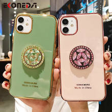 EKONEDA Diamond Finger Ring Stand Case For iPhone 11 12 Pro XS Max X XR 6S 7 8 Plus Case Luxury Plated Soft Phone Holder Cover 2024 - buy cheap