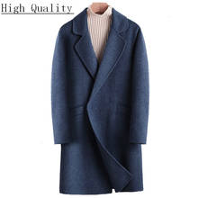 Men's Coat Double-sided Long Wool Coat Man Jacket Alpaca Mens Coats and Jackets Windbreaker Abrigo Hombre 846 KJ1475 2024 - buy cheap