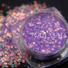 3ml/box Purple Nail Glitter Mix Hexagon Glitters Fairy Dust Mixed Glitter Powder Dust Nail Art Sequins 2024 - buy cheap