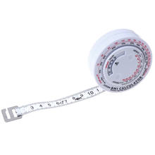 Fita plástica retrátil do corpo de 1 pces 150cm para a medida & calculadora da fita da perda de peso da dieta mantêm sua régua do corpo da beleza 2024 - compre barato