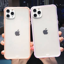 Transparent Bumper Matte Silicone Phone Cases For iPhone 11 11 Pro Max XR XS Max X 8 7 6 6S Plus Candy Color Frame Soft TPU Case 2024 - buy cheap