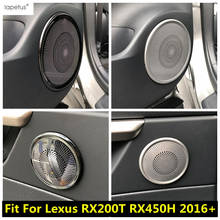 Lapetus Rear / Side Car Door Stereo Speaker Audio Sound Loudspeaker Stainless Steel Cover Trim For Lexus RX RX450h 2016 - 2021  2024 - buy cheap
