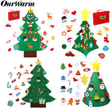 Ourwarm festa de natal sentiu árvore de natal boneco de neve elk adesivo pendurado saco de armazenamento feliz natal natal presentes de ano novo 2020 2024 - compre barato