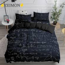Zeimon-conjunto de cama geométrico preto e branco 3d, roupa de edredom, queen, king size, decoração para casa, poliéster, edredon 2024 - compre barato