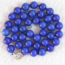 DIY Necklace Imitation Lapis Lazuli Stone Blue Chalcedony Jades 6 8 10 12 14mm Round Beads Necklace Making Women Necklace 18"B7 2024 - buy cheap