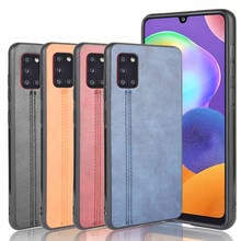 Capa de couro pu para samsung galaxy, capa dura com bordas macias e 6.4 "para samsung galaxy a31, a31, 31, galaxya31 2024 - compre barato