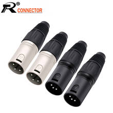 10PCS/lot 3 Pin XLR Male Plug Connector Microphone MIC Adapter XLR Cable Termininal Audio Wire Connector 2024 - buy cheap