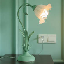 Luminária de mesa romântica com flores, decoração para sala de estar, quarto, cabeceira, casa, lâmpada de leitura, led moderno, luminária de mesa 2024 - compre barato