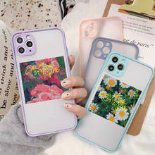 Jamular capa de celular com flores, capa rígida, floral, transparente, para iphone 12mini 11 pro xs max 7 xr x se20 8plus 2024 - compre barato