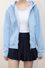 Women Korean Style hoodies Vintage Solid Color Long Sleeve Oversized Y2K Hooded Sweatshirt Lady Women Casual Large Coats 2024 - buy cheap