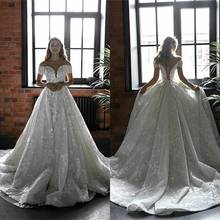 2020 A Line Wedding Dresses Jewel Long Sleeves Lace Appliques Bridal Gowns Button Back Wedding Dress Vestido De Novia 2024 - buy cheap