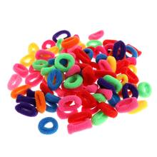 100Pcs Kids Girl Colorful Elastic Hair Tie Band Rope Ring Band Ponytail Holder 2024 - buy cheap