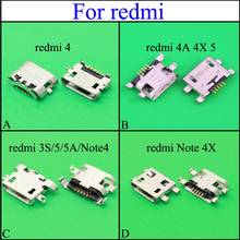 Yuxi conector micro usb para celulares xiaomi, para redmi 3s 4 4a 4x/5/5a redmi note 4 4x, com soquete para carregamento 2024 - compre barato