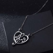 CHENGXUN Trendy Ancient Heart Musical Notation Pendant Necklace Women Pattern Norse Slavic Boy Necklace Nordic Child Family 2024 - buy cheap