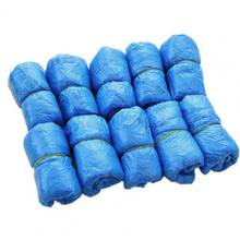 100Pcs Non-Slip Plastic Disposable Shoe Covers Cleaning Protective Overshoes Blue Women Men Shoes Cover for Hotel 2024 - buy cheap