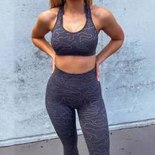 Long Sleeve Sport Suit Women Seamless Yoga Set Sports Bra Striped High Waist Gym Leggings Fitness Clothing Workout Tracksuit 2024 - buy cheap