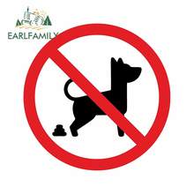 EARLFAMILY 13cm x 12.9cm For No Dog Pooping Fine Decal Graffiti Car Sticker Personality Creative Stickers Vinyl Material Decor 2024 - buy cheap