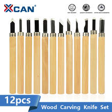 XCAN-Juego de cuchillos de cincel para tallado de madera, herramientas de mano para trabajadores de la madera, cortador de taladro de grabado, básico y detallado, 12 Uds. 2024 - compra barato
