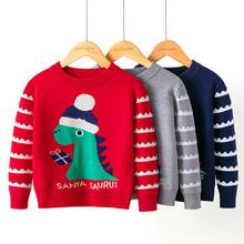 Suéter de punto de Navidad para niños y niñas, ropa de punto con dibujos animados de Navidad, Otoño e Invierno 2024 - compra barato