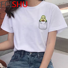 Футболка с авокадо и веганом, женская футболка, уличная одежда в стиле Харадзюку, кавайная футболка tumblr 2024 - купить недорого