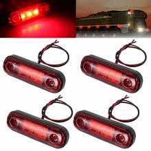 4x vermelho 3 led 3.4 Polegada lado marcador luz lâmpada caminhão reboque luz da cauda sinal indicador campista rv impermeável 12v-24v 2024 - compre barato