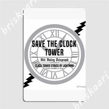 Salvar a torre do relógio sinais de metal cinema sala de estar decoração garagem decoração estanho cartazes 2024 - compre barato