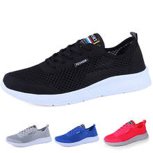 2020 malha primavera outono moda masculina sapatos casuais tendência casal respirável unisex para adulto confortável tênis plus size 35-49 2024 - compre barato