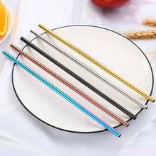 Colorful 304 Stainless Steel Straws Reusable Straight Bent Metal Drinking Straw With Cleaner Brush Set Party Bar Accessory 2024 - buy cheap