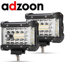 ADZOON-barras de luz Led Combo de 4 pulgadas, 90W, haz de luz puntual 4x4, 12V, 24V, 4WD, Barra de faro LED para Auto, barco, SUV, ATV, iLight 2024 - compra barato